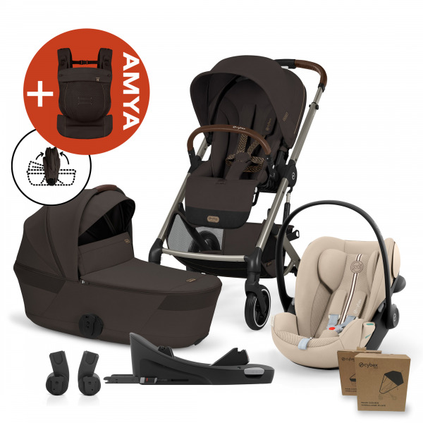 CYBEX Gold Balios 2026 4in1 �sszecsukhat� m�zessel All Weather + AMYA - Chocolate Brown / Almond Beige
